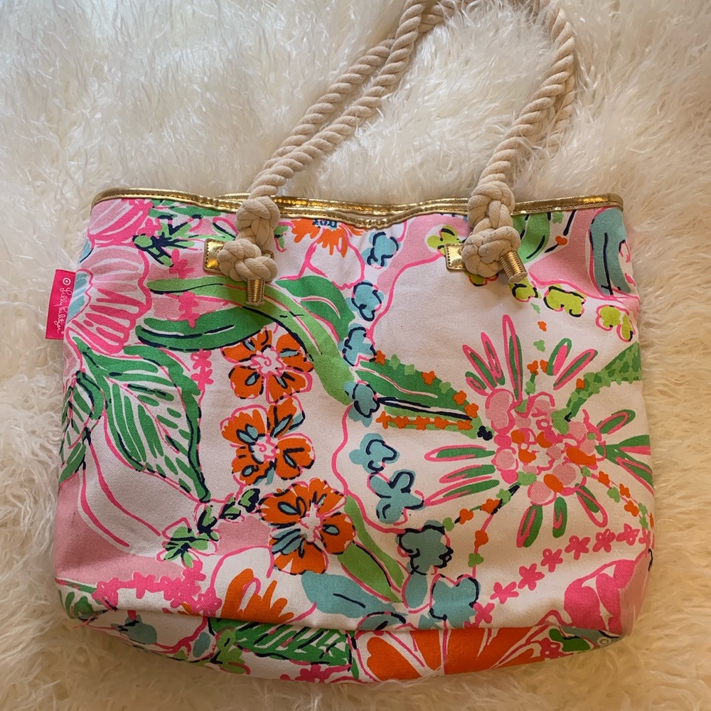 Lilly Pulitzer for target tote bag rope handles